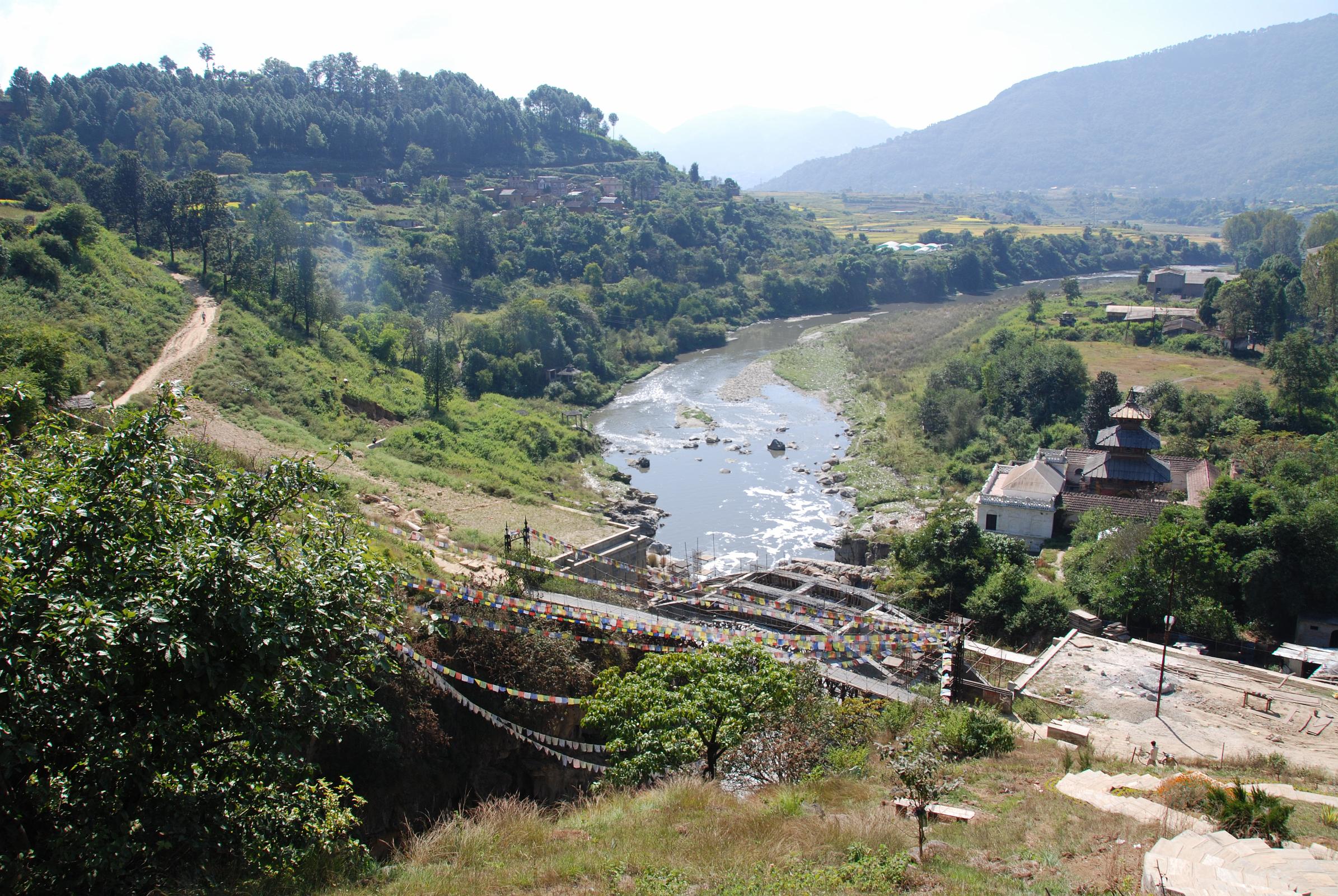 Kathmandu 09 3 Bridge Over Chobar Gorge Bagmati River And Jal Binayak